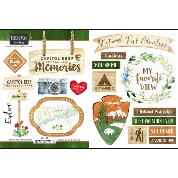 CAPITOL REEF KIT 2 Papers and Stickers 3pc Scrapbooksrus