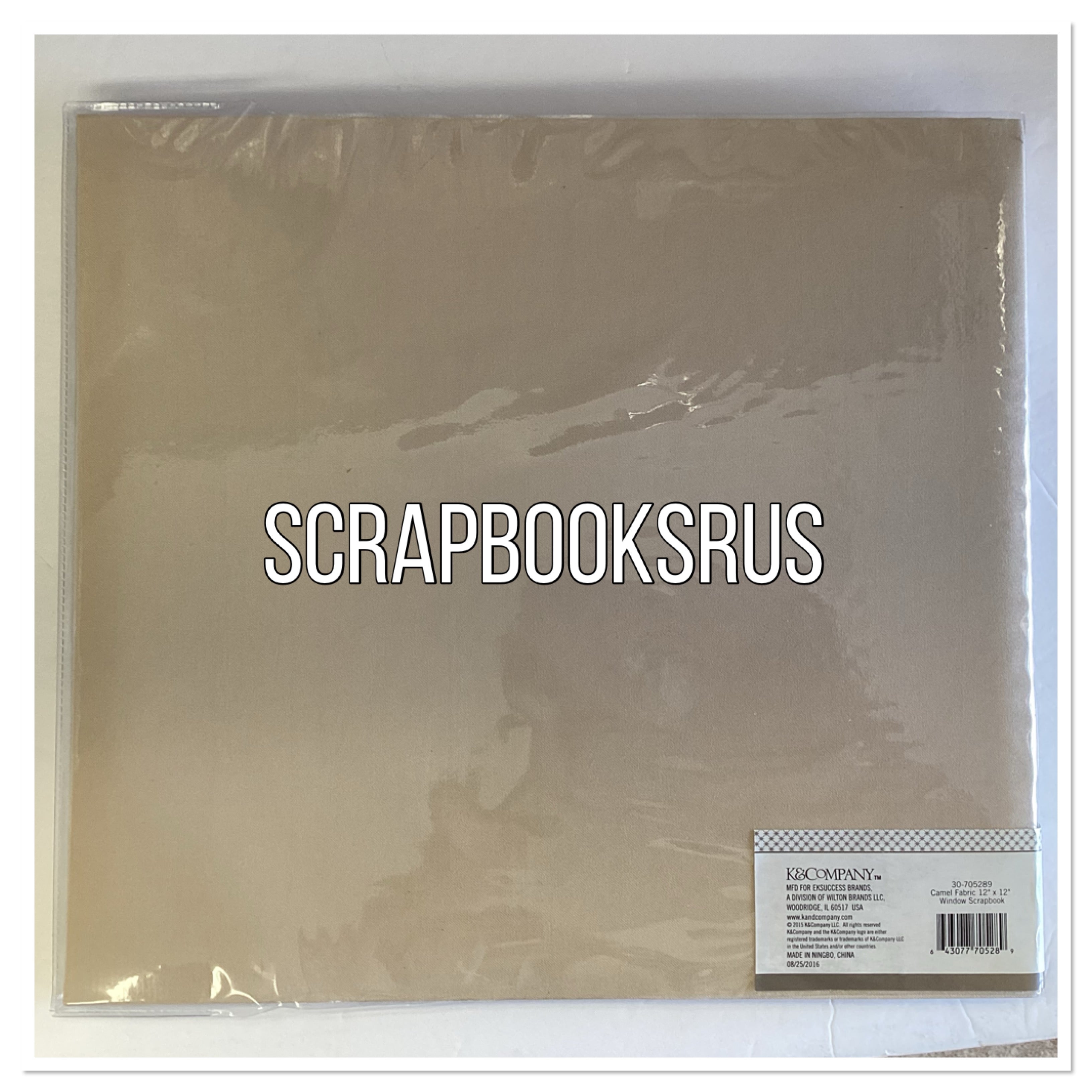 K&Company CAMEL FABRIC Window 12"X12" Scrapbook Album