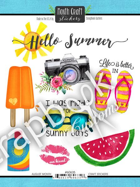 AUGUST MEMORIES Scrapbook Customs Kit 2pc