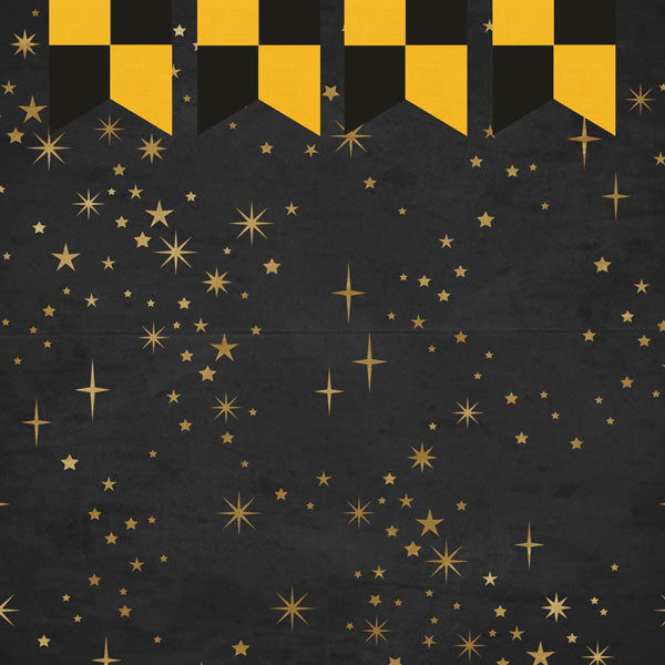 Scrapbook Customs YELLOW & BLACK 12"X12” Paper Pack Harry Potter