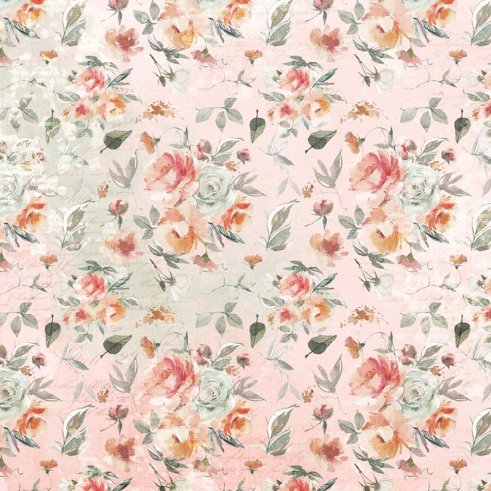 49 and Market ArtOptions AVESTA POSIES 12"X12" Scrapbook Paper