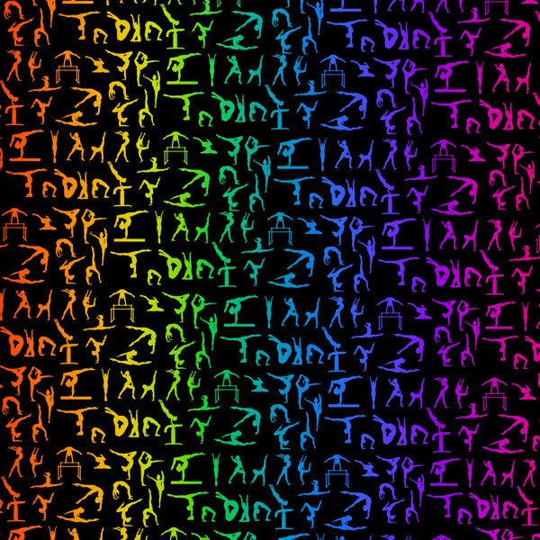 Neon Sports GYMNASTICS KIT 12"X12" Scrapbook Paper 12 Sheets