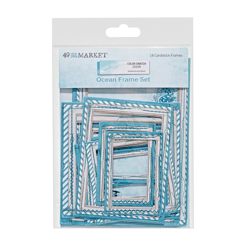 49 and Market Color Swatch OCEAN FRAME SET 18pc Scrapbooksrus