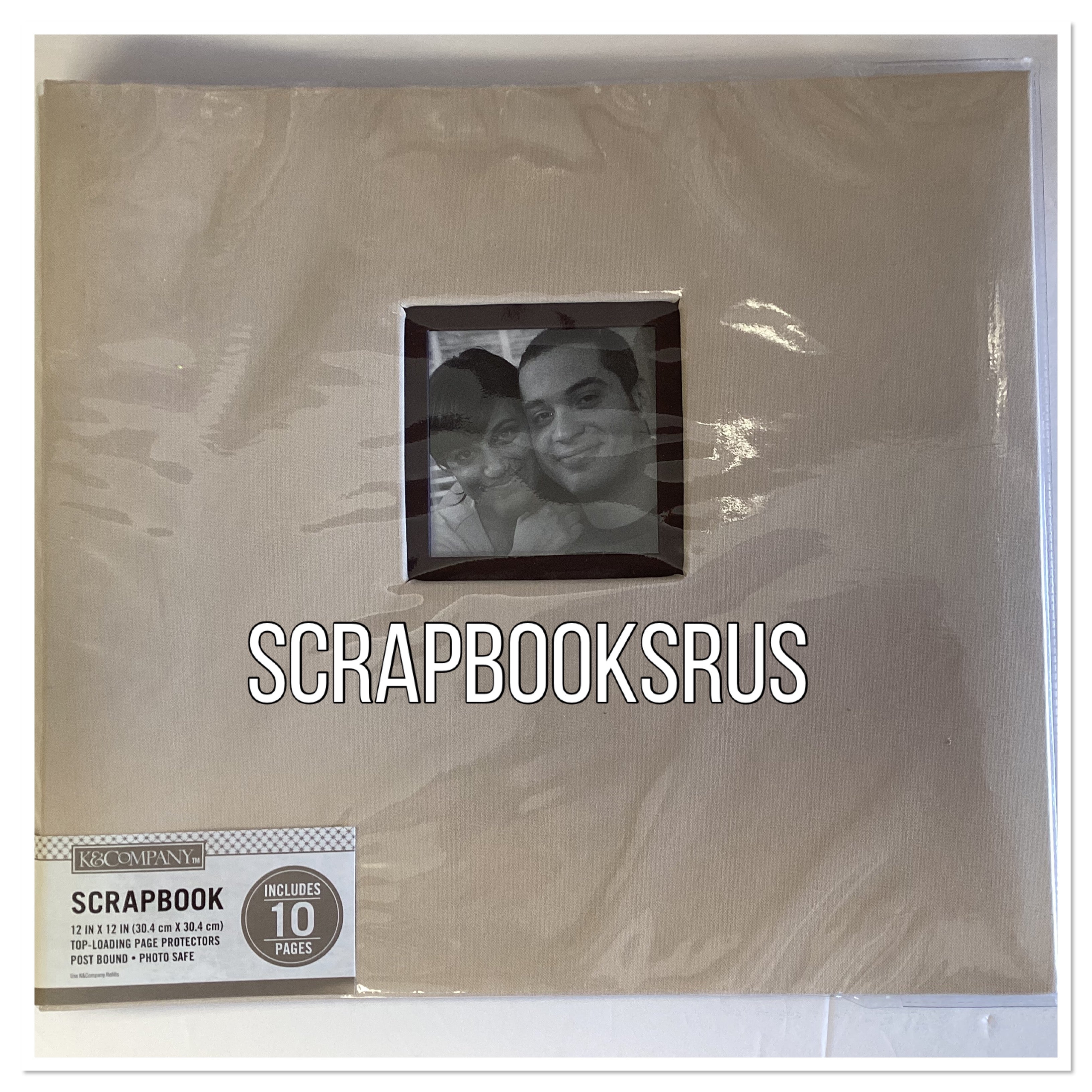 K&Company CAMEL FABRIC Window 12"X12" Scrapbook Album