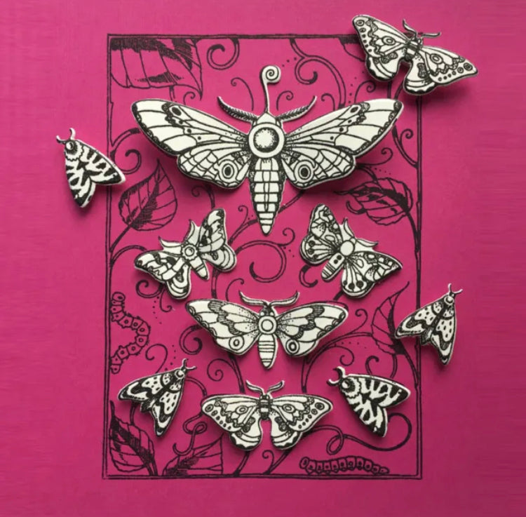 Vintage Dragonfly Background Clear Stamp & Die Set 8pc