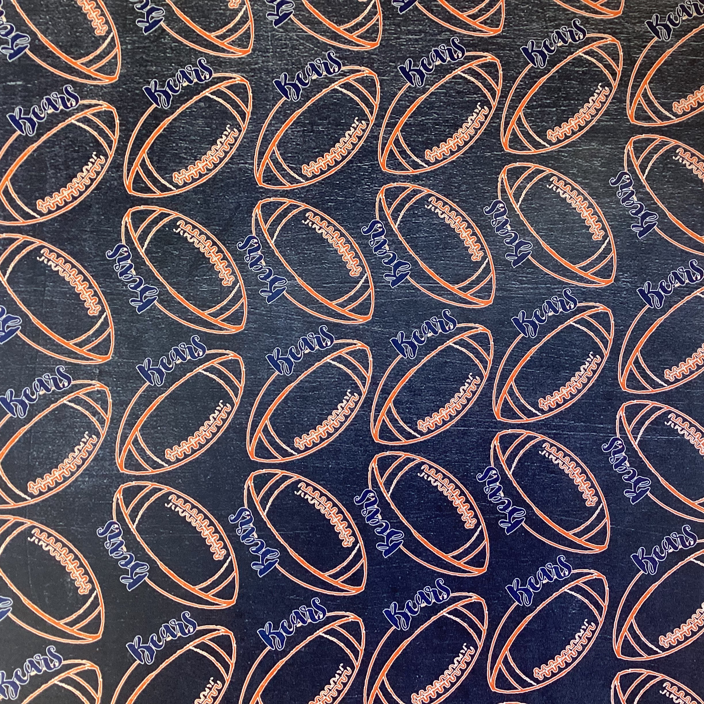 BEARS FAN FOOTBALL KIT 12"X12" Scrapbook Paper 8 Sheets