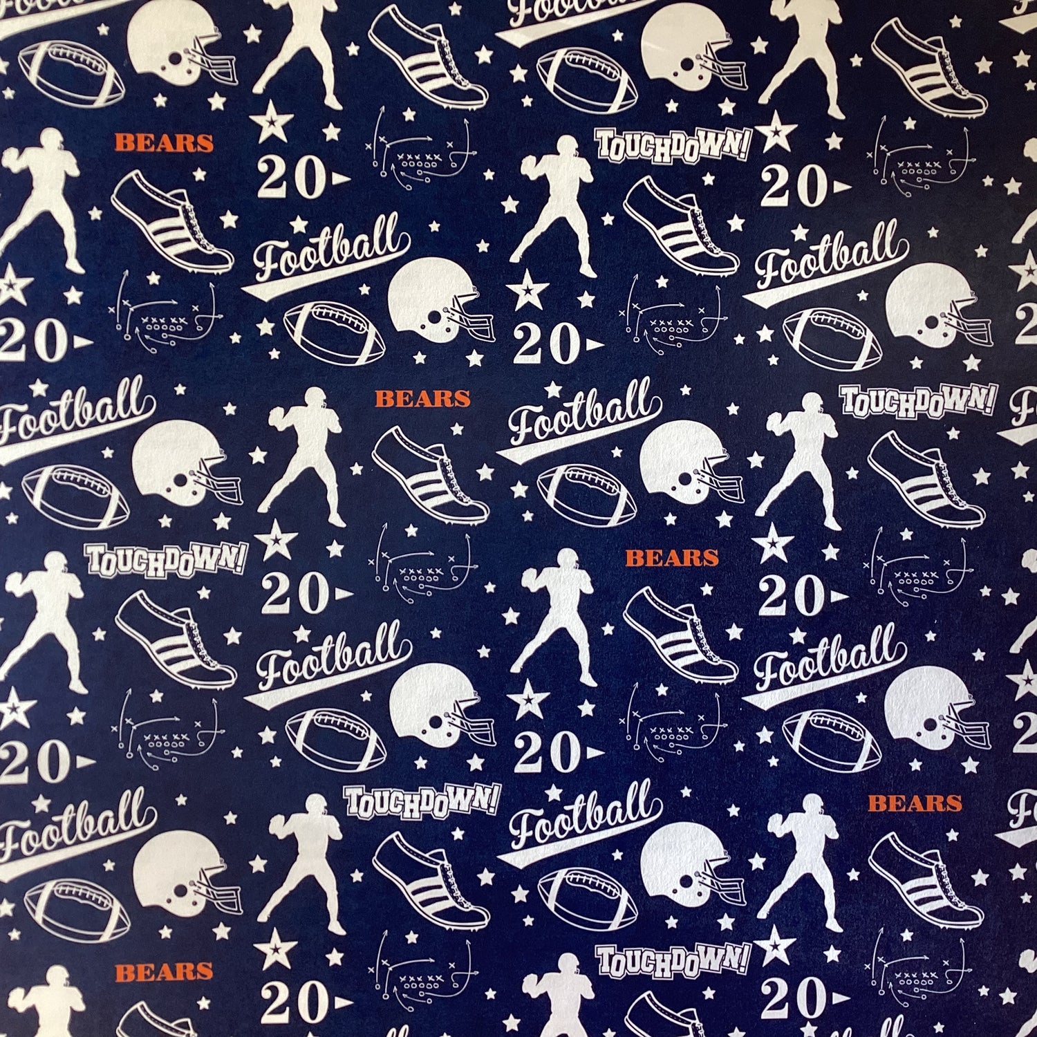 BEARS PRIDE FOOTBALL KIT 12"X12" Scrapbook Paper 8 Sheets
