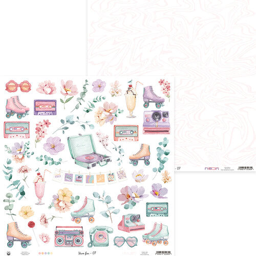 P13 HAVE FUN 12"X12" Cutouts Scrapbook Paper 07 Scrapbooksrus