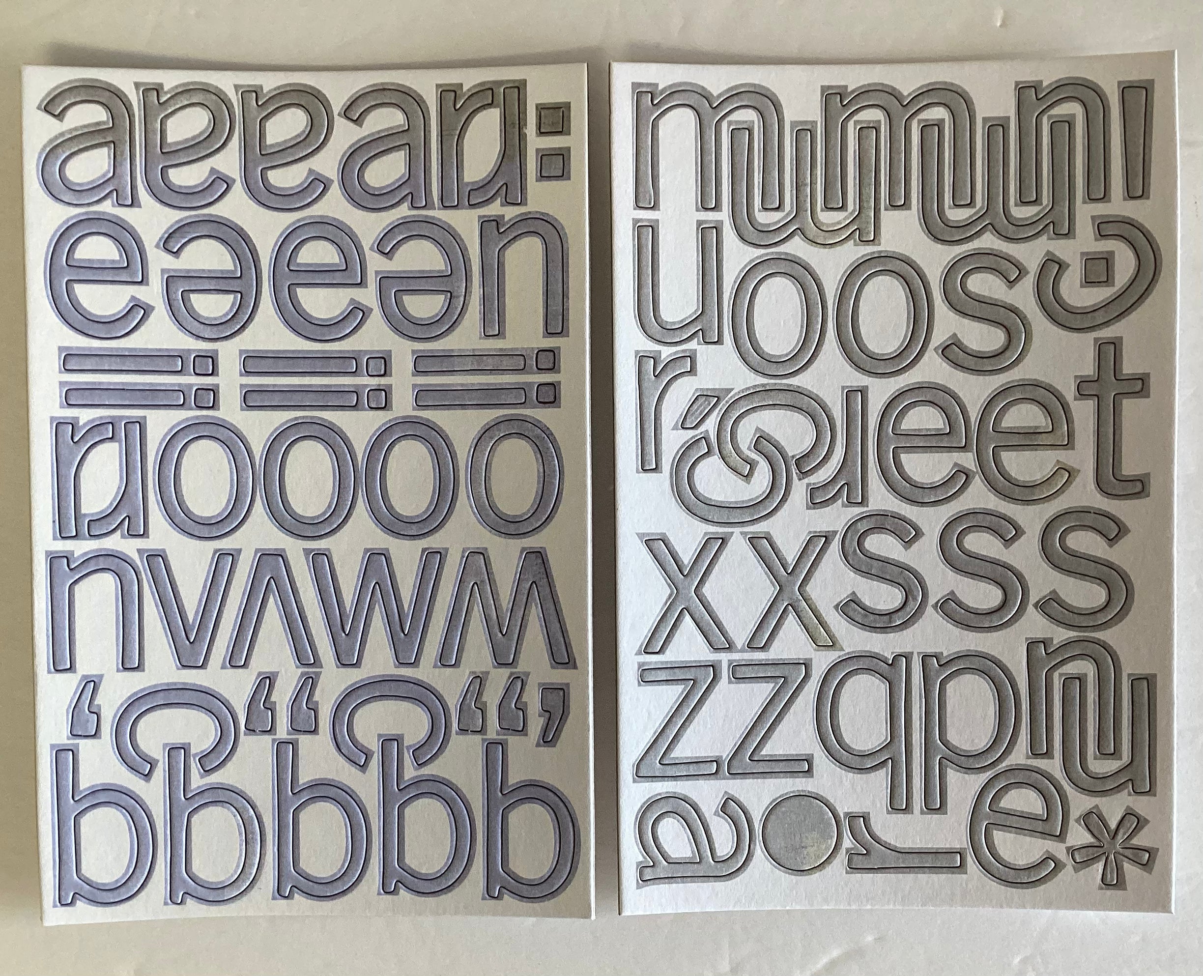 Basic Grey OLIVIA Grey Gray Chipboard Alphabet Stickers