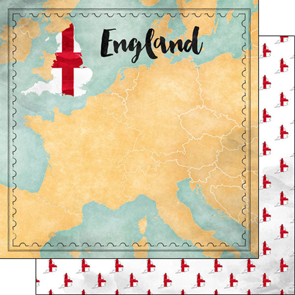 ENGLAND ADVENTURE KIT Papers and Stickers 12pc