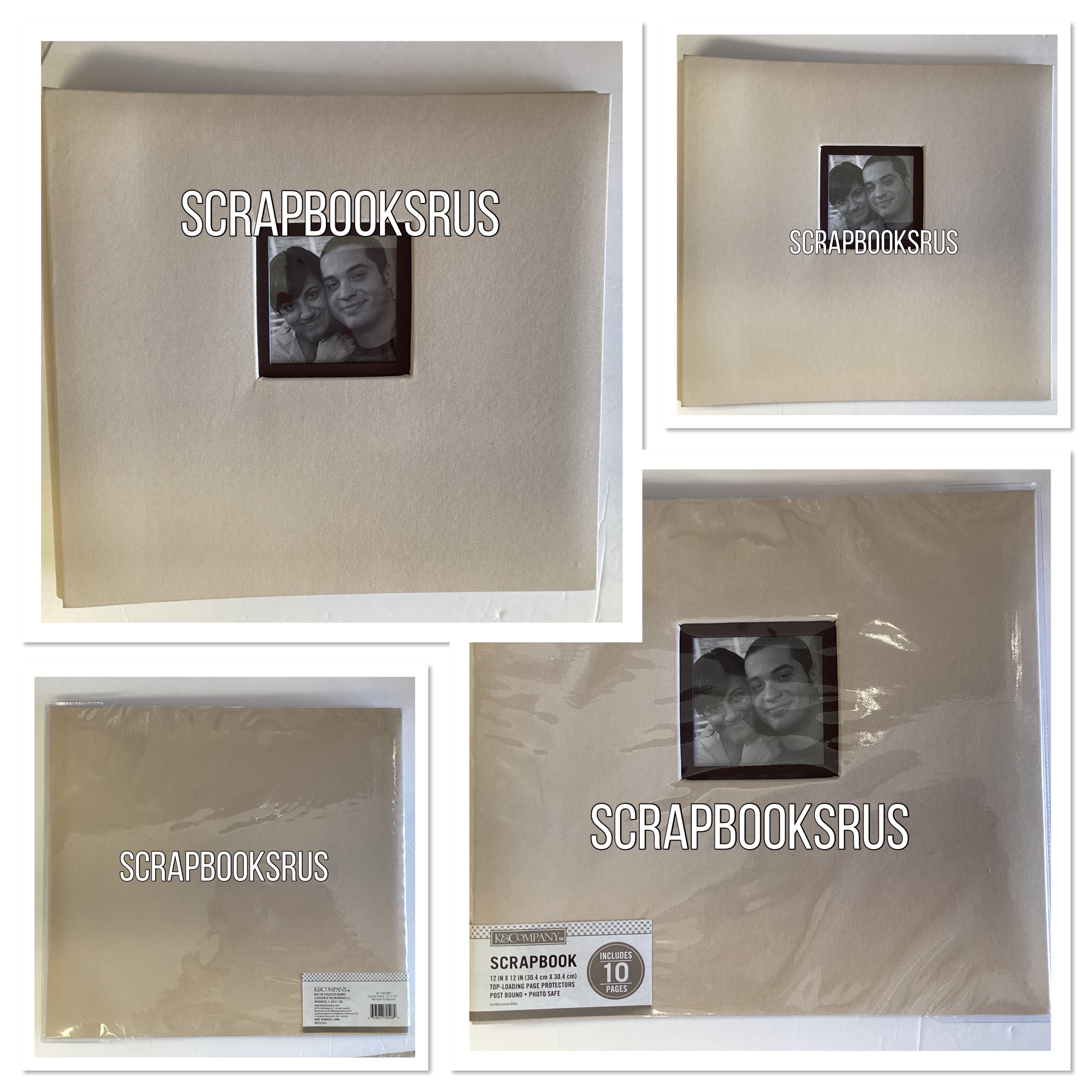 K&Company CAMEL FABRIC Window 12"X12" Scrapbook Album