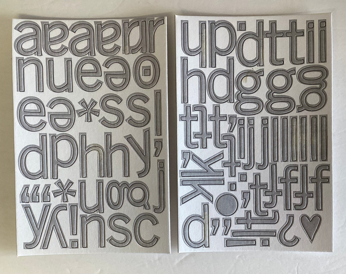 Basic Grey OLIVIA Grey Gray Chipboard Alphabet Stickers