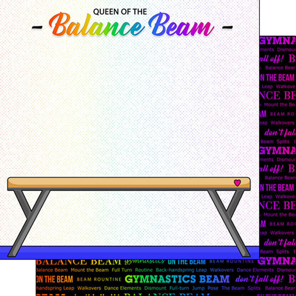 Neon Sports GYMNASTICS KIT 12"X12" Scrapbook Paper 12 Sheets