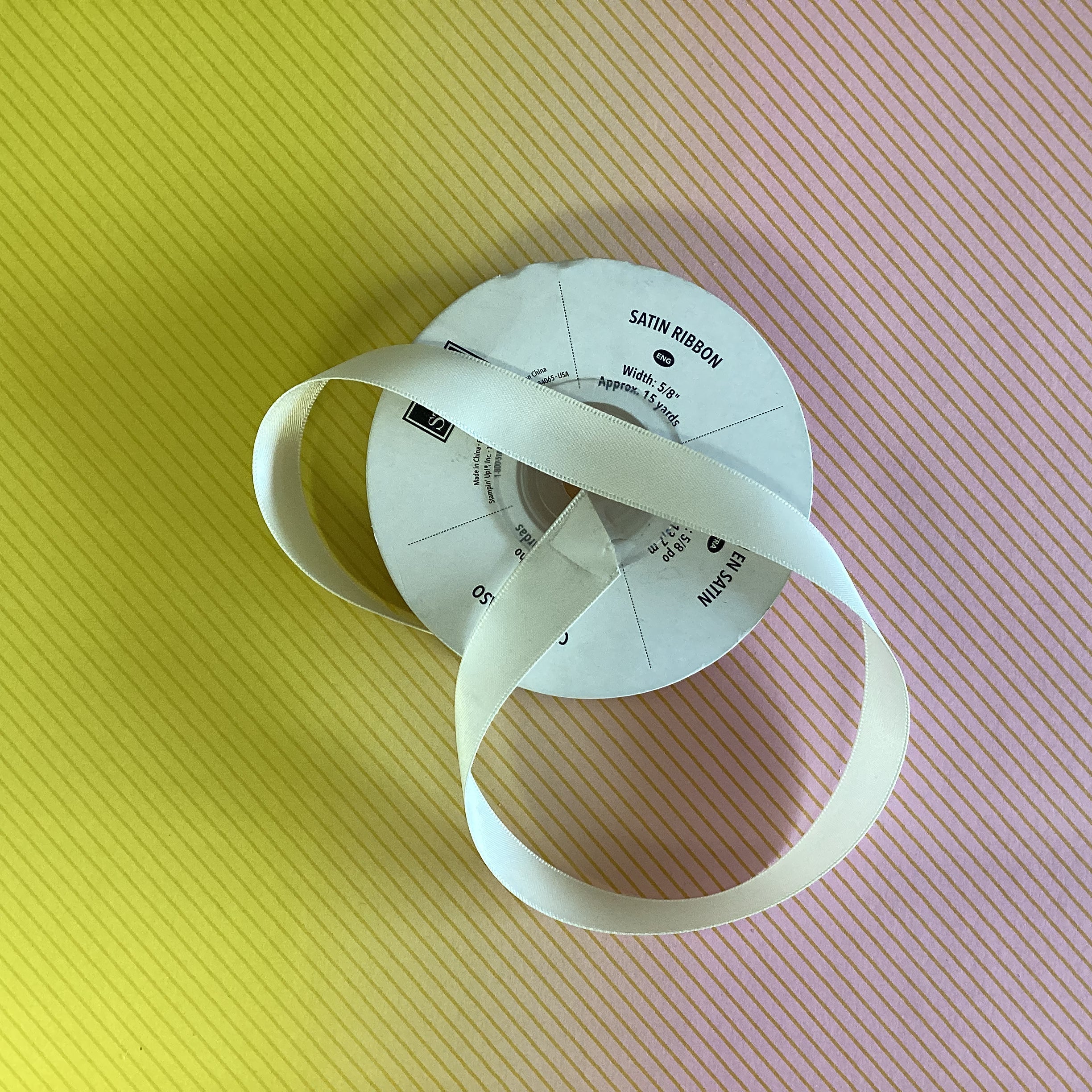 Stampin Up Ribbon 1 yard 5/8" wide SATIN