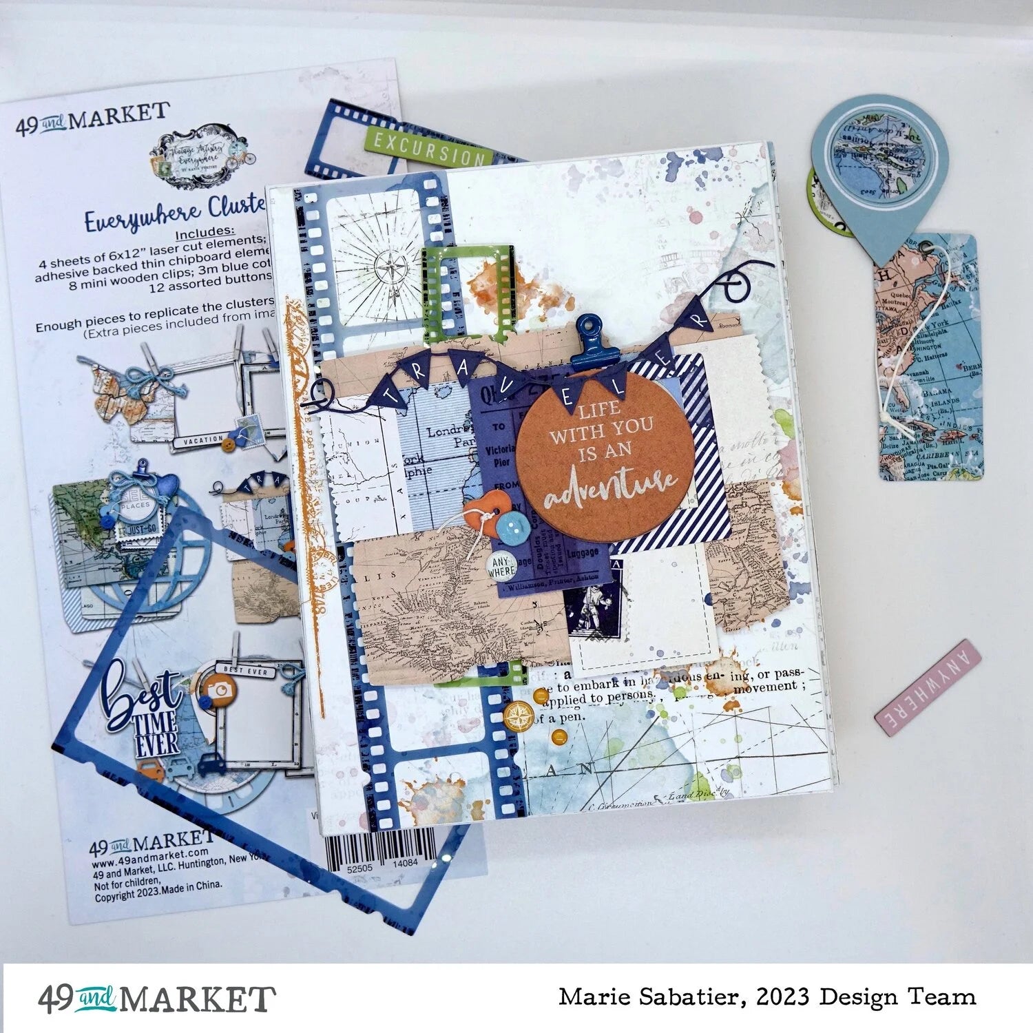 49 and Market VINTAGE ARTISTRY EVERYWHERE 12x12 Scrapbook Collection Paper Pack