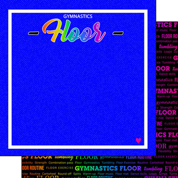 Neon Sports GYMNASTICS KIT 12"X12" Scrapbook Paper 12 Sheets