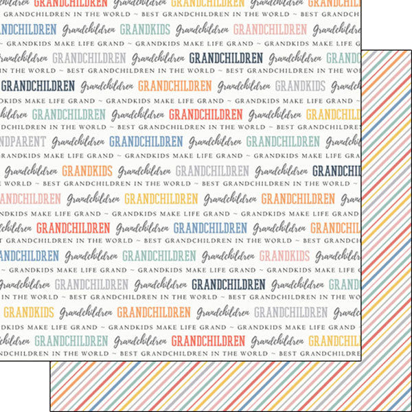 GRANDCHILDREN PRIDE 12"X12" Scrapbook Customs Paper Scrapbooksrus