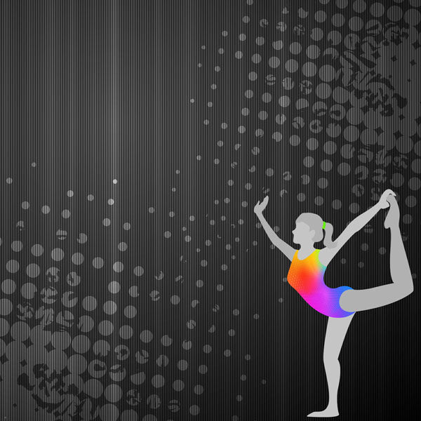 Neon Sports GYMNASTICS KIT 12"X12" Scrapbook Paper 12 Sheets