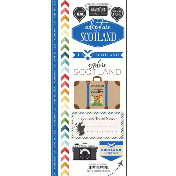 SCOTLAND ADVENTURE KIT Papers and Stickers 11pc