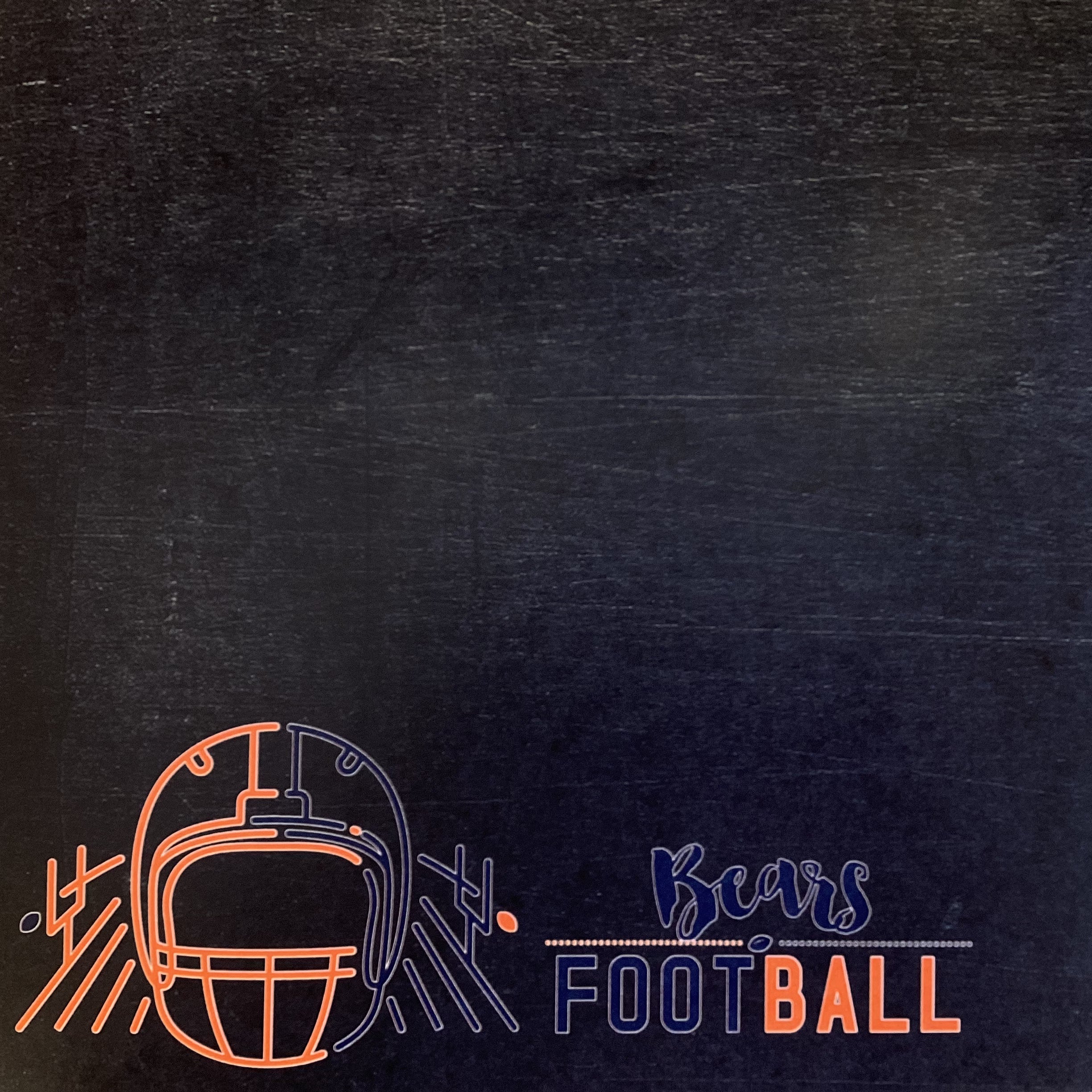 BEARS FAN FOOTBALL KIT 12"X12" Scrapbook Paper 8 Sheets