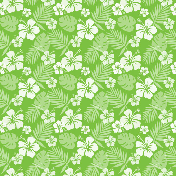 HIBISCUS Tropical Floral 6”x6” Paper Pack Scrapbook Customs