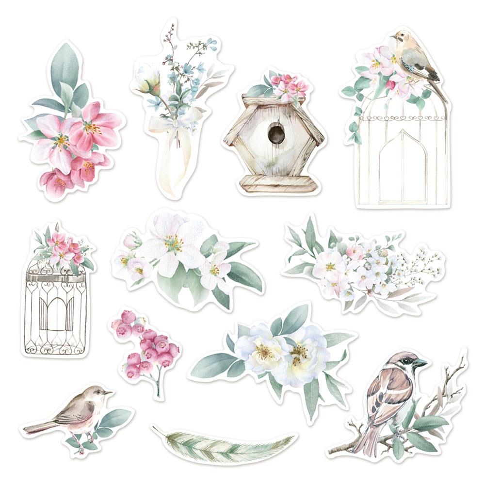 P13 BIRDHOUSE Ephemera Bits & Pieces 12pc