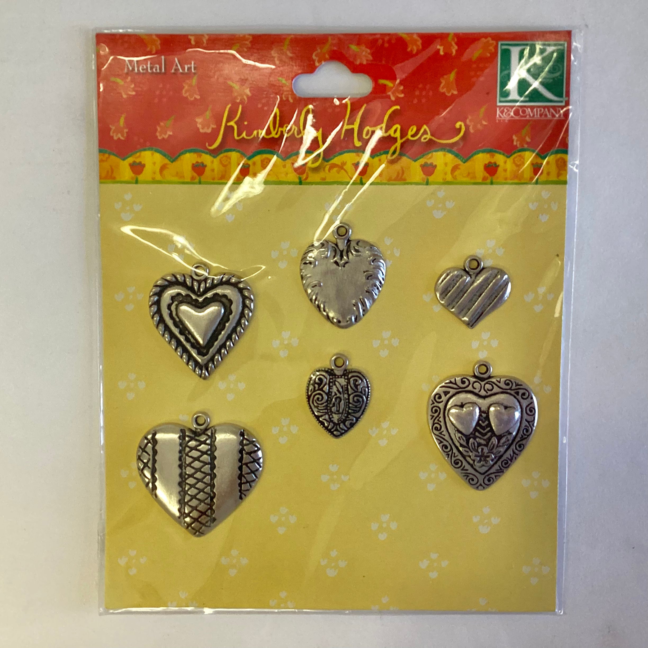K & Company Kimberly Hodges METAL ART CHARMS 6pc