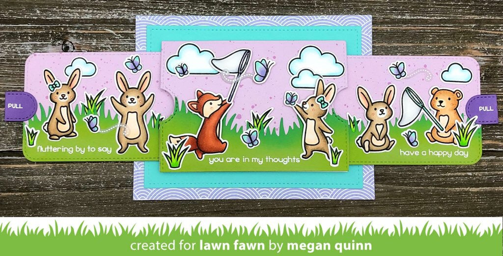 Lawn Fawn BUTTERFLY KISSES Clear Stamps 4"X6" Scrapbooksrus