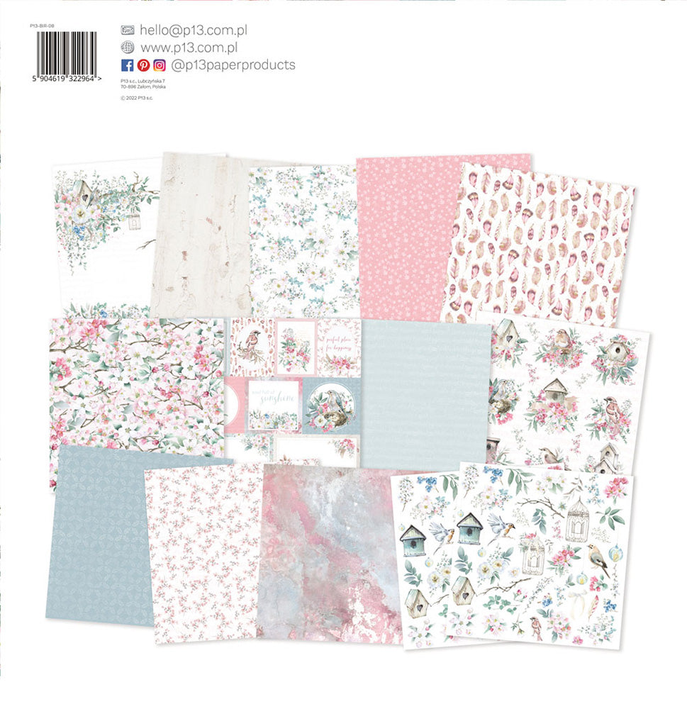 P13 BIRDHOUSE 12"X12" Designer Paper Pack 14pc