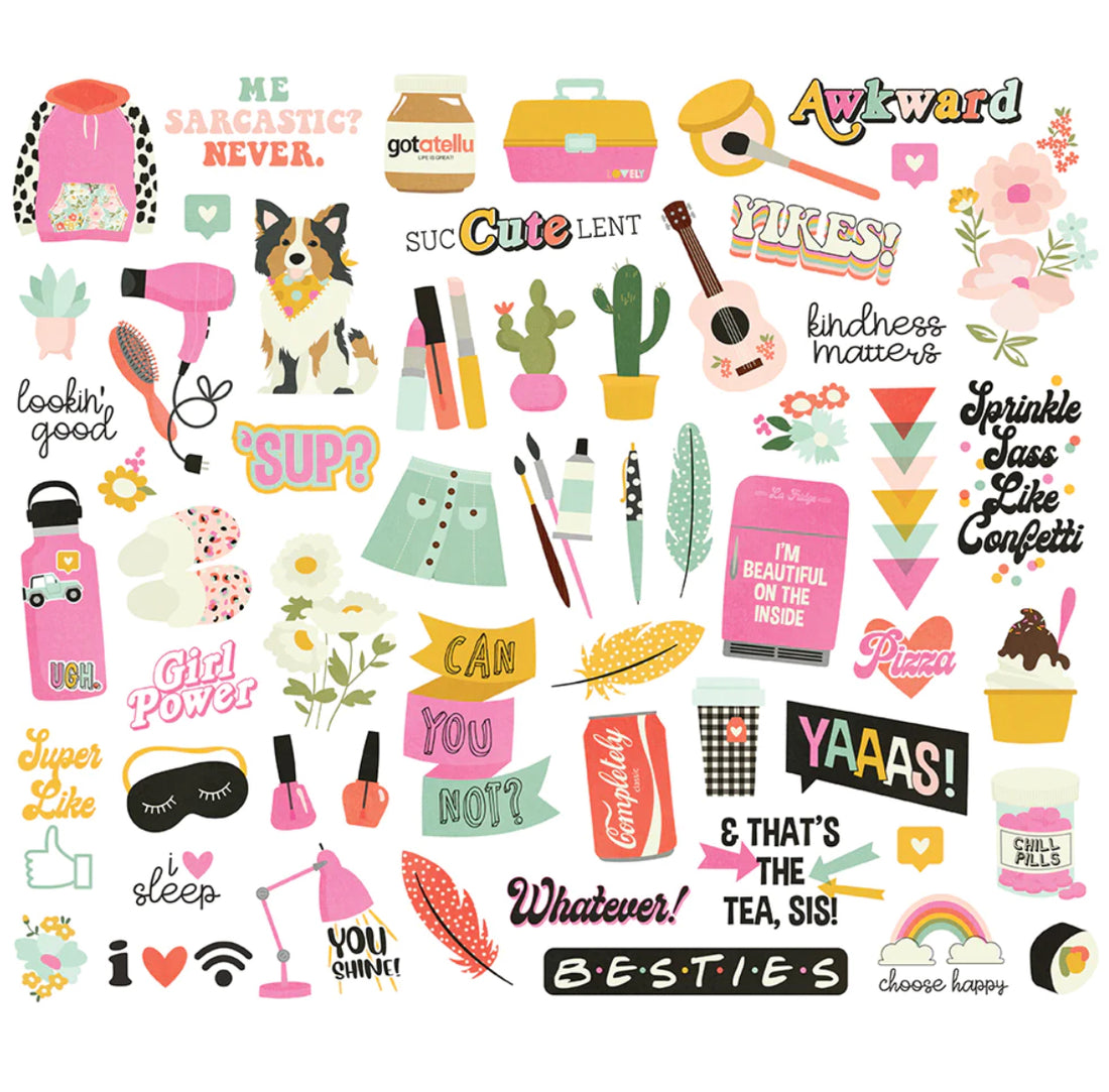 Simple Stories KATE & ASH BITS & PIECES DieCuts 57pc