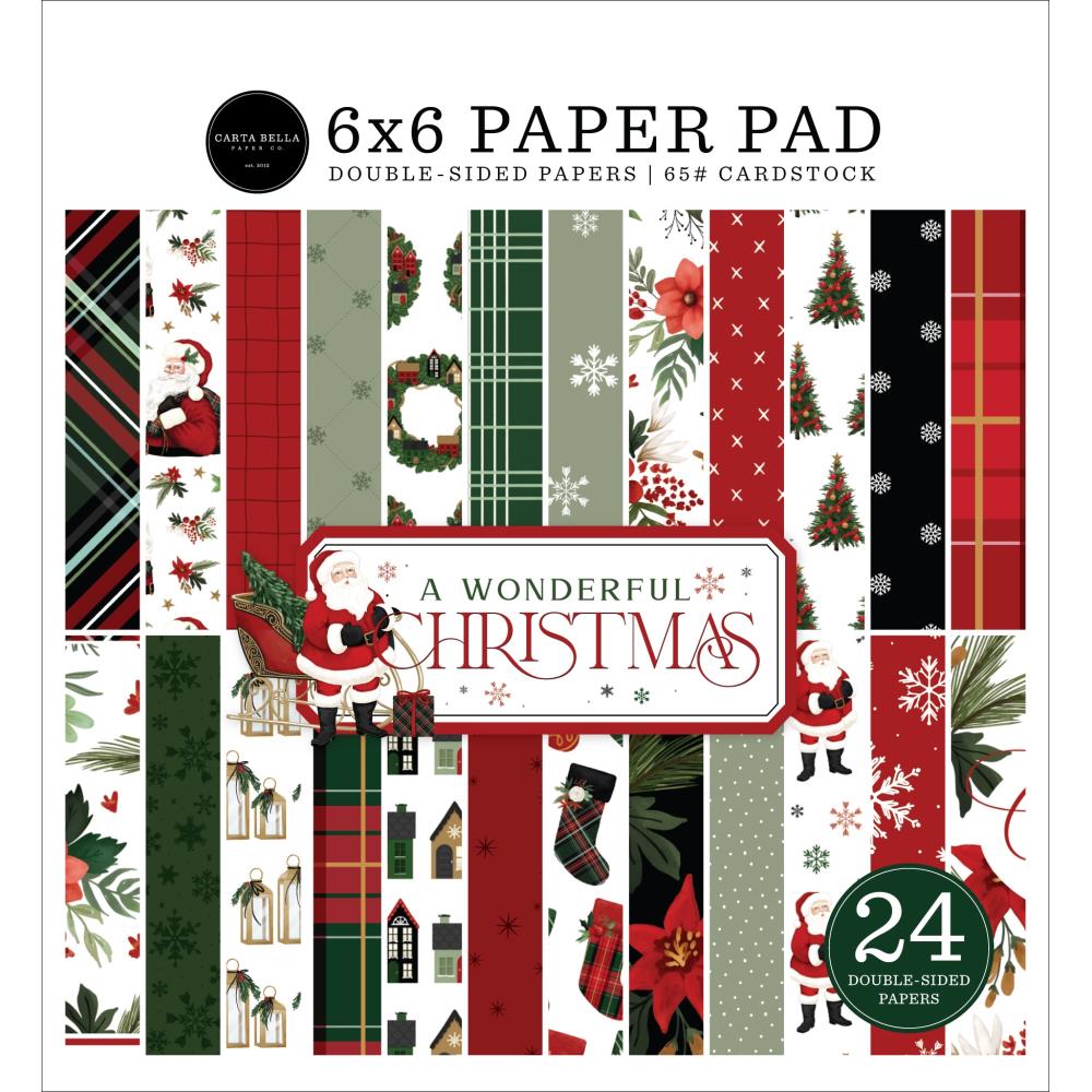 Carta Bella A WONDERFUL CHRISTMAS 6"X6" Paper Pad