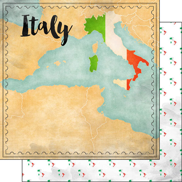 ITALY ADVENTURE SIGHTSEEING KIT Papers and Stickers 11pc