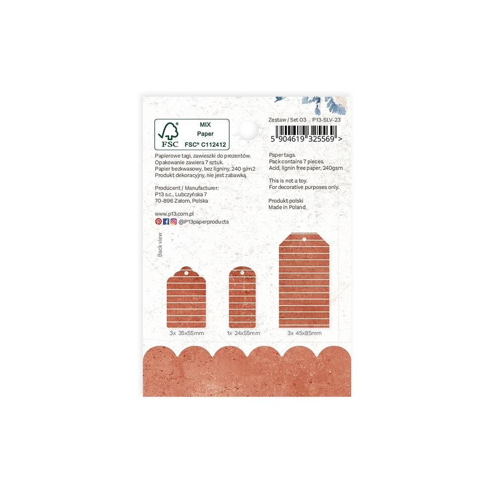 P13 SEA LA VIE Decorative Tags Ocean Coral 7pc