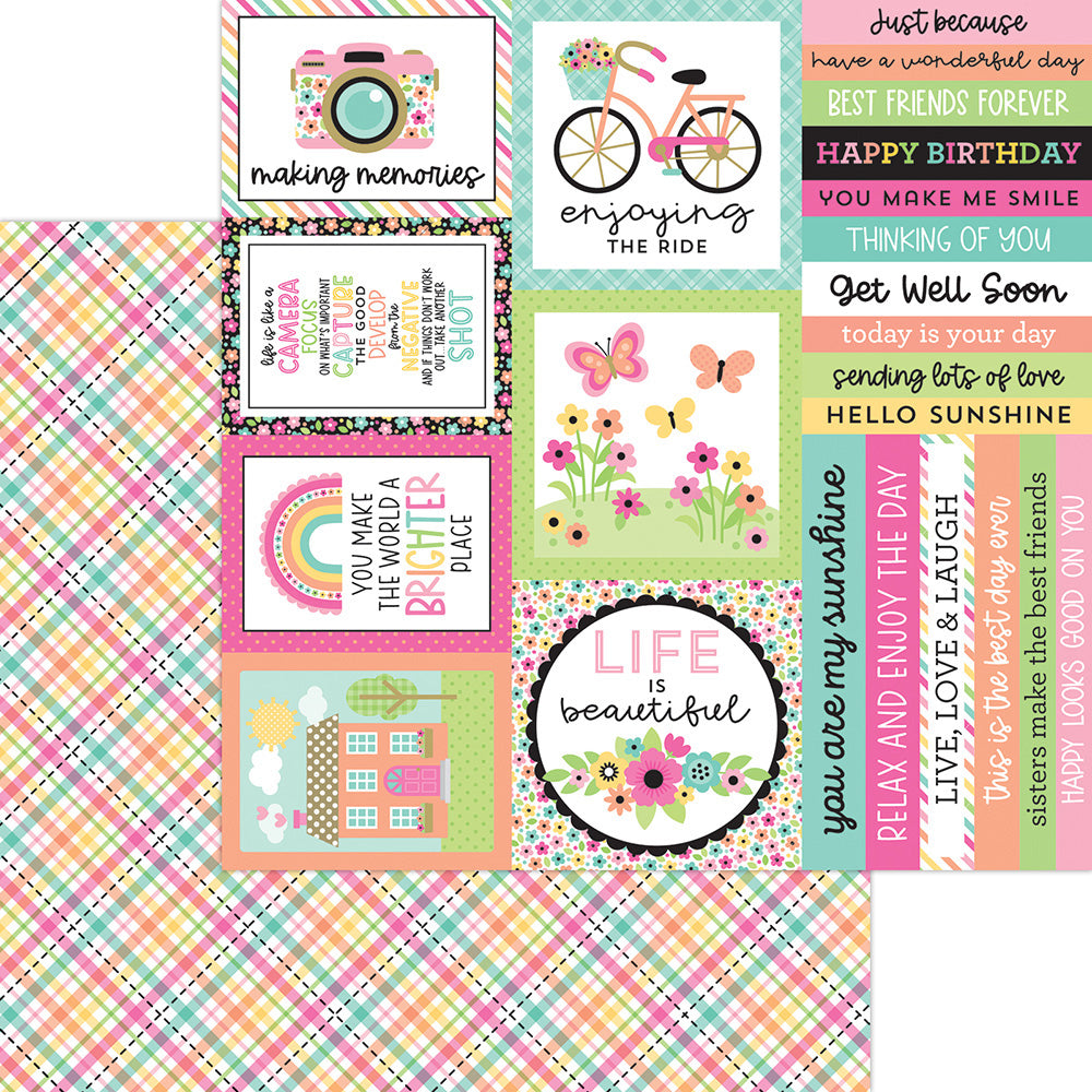 Doodlebug HELLO AGAIN 12X12 Paper Pack 13pc