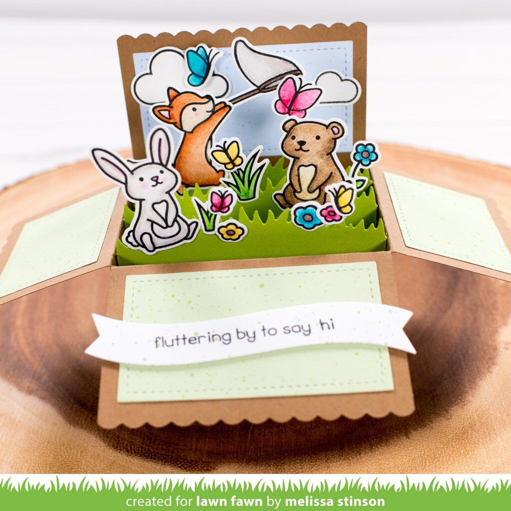 Lawn Fawn BUTTERFLY KISSES Clear Stamps 4"X6" Scrapbooksrus