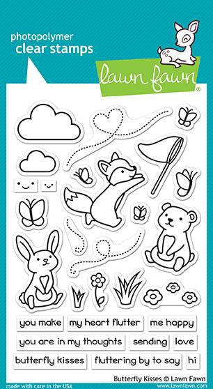 Lawn Fawn BUTTERFLY KISSES Clear Stamps 4"X6" Scrapbooksrus