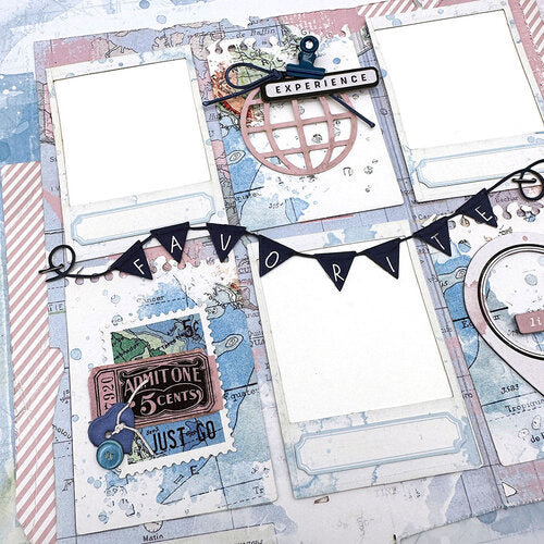 49 and Market Vintage Artistry EVERYWHERE ULTIMATE PAGE KIT (4) Scrapbook Layouts