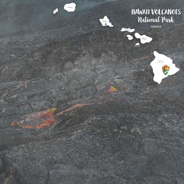 National Park HAWAII VOLCANOES KIT Paper & Stickers 4pc