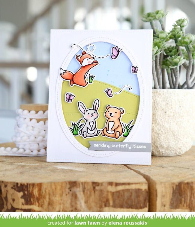 Lawn Fawn BUTTERFLY KISSES Clear Stamps 4"X6" Scrapbooksrus