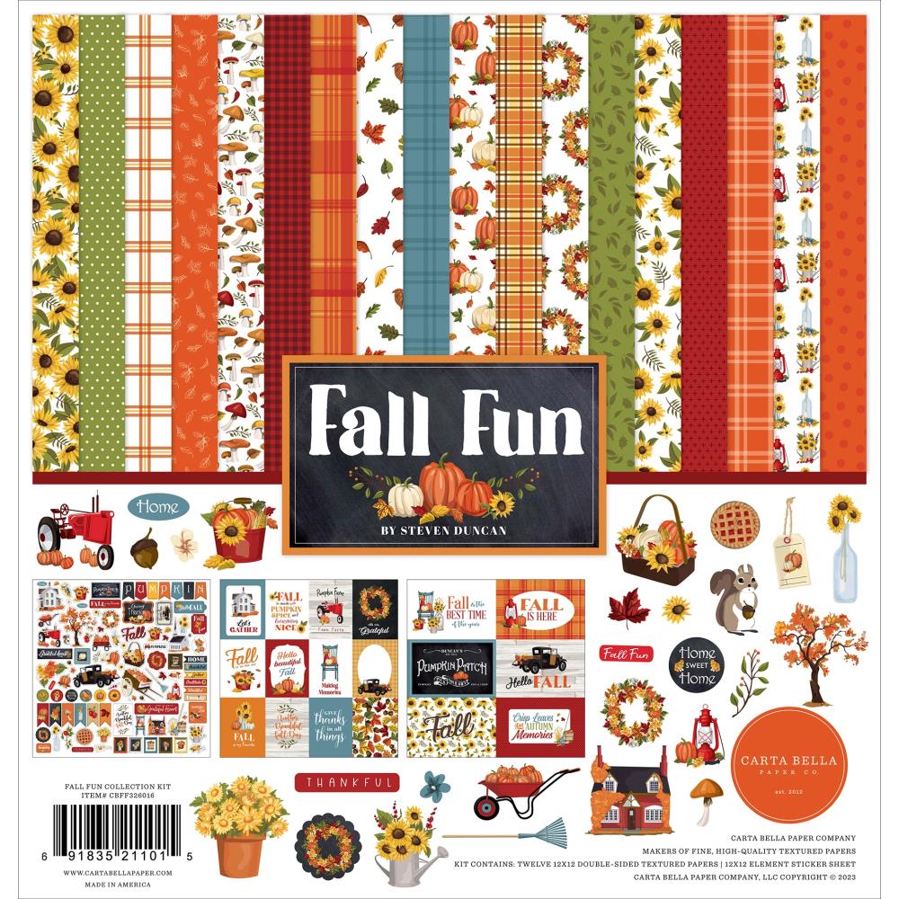 Carta Bella FALL FUN 12"x12" Scrapbook Collection Kit