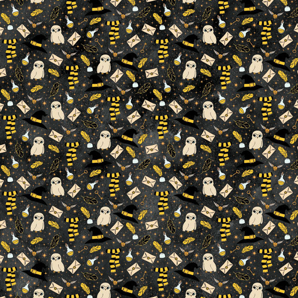 Scrapbook Customs YELLOW & BLACK 12"X12” Paper Pack Harry Potter