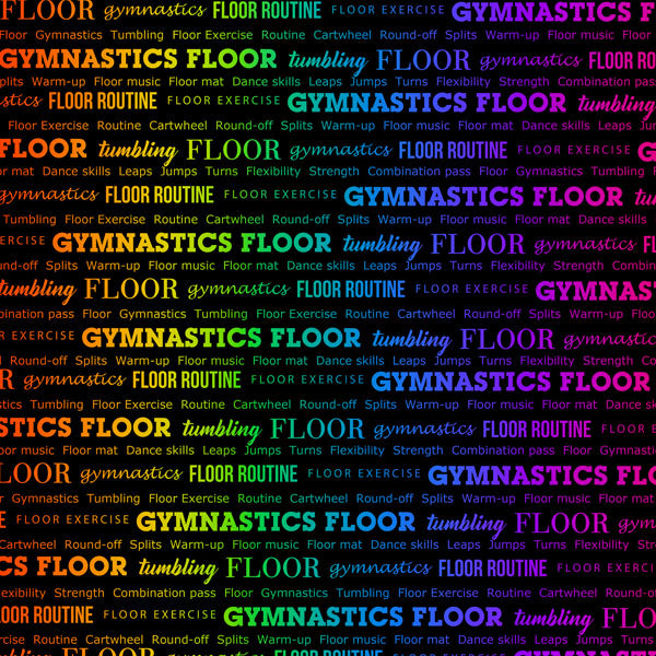 Neon Sports GYMNASTICS KIT 12"X12" Scrapbook Paper 12 Sheets