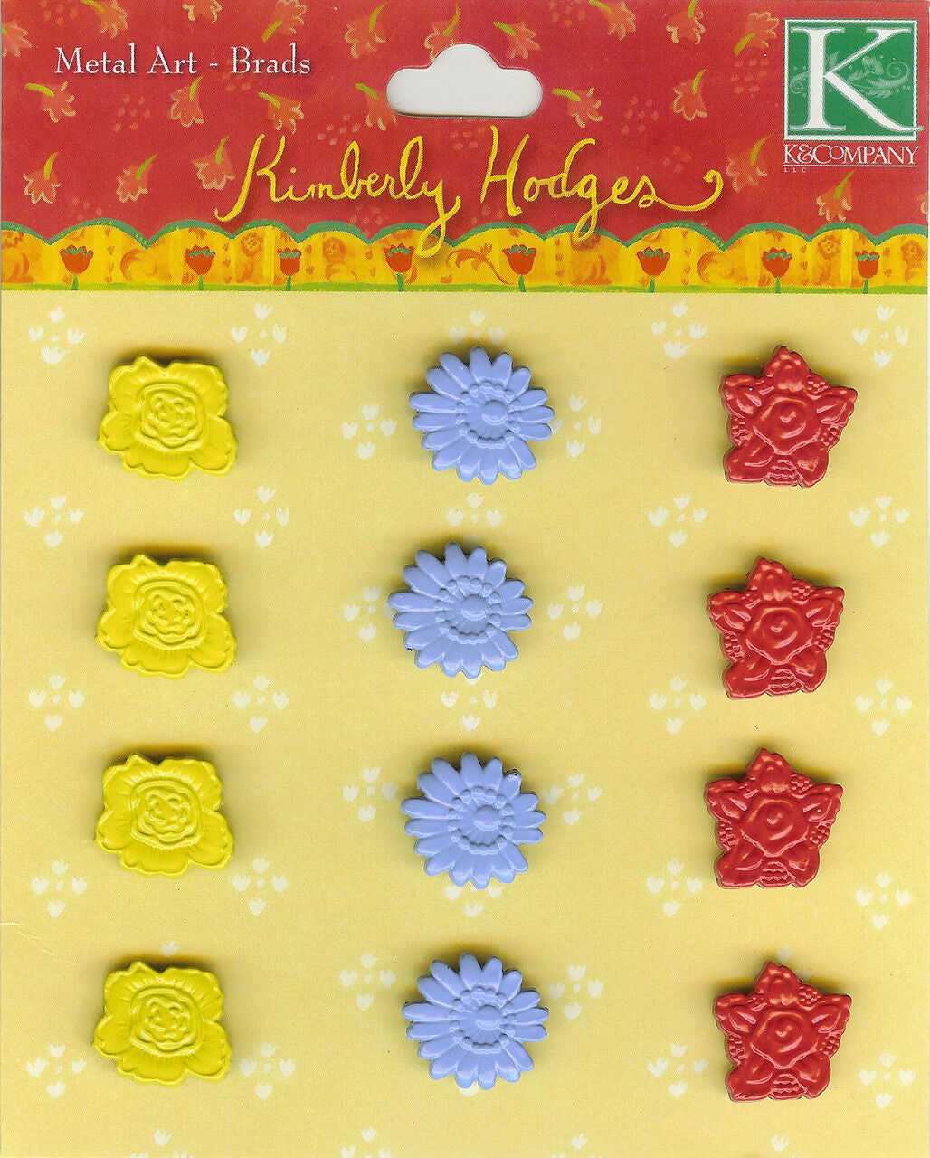 K & Company Kimberly Hodges METAL ART BRADS 12pc