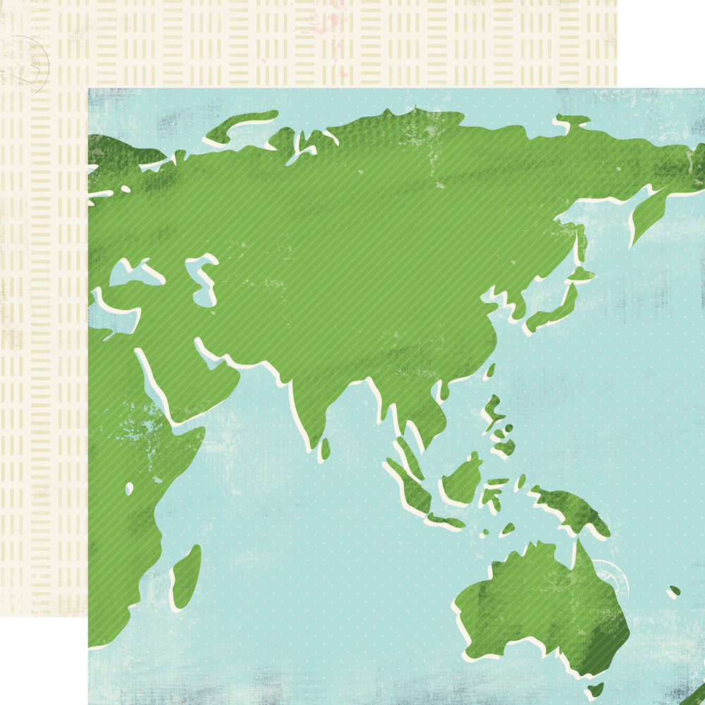 Carta Bella 12"x12" WORLD MAP Travel Stories