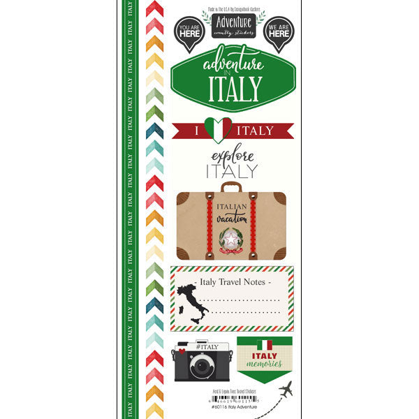 ITALY ADVENTURE SIGHTSEEING KIT Papers and Stickers 11pc