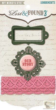 My Mind’s Eye LOST & FOUND 3 Ruby Adornments Scrapbooksrus