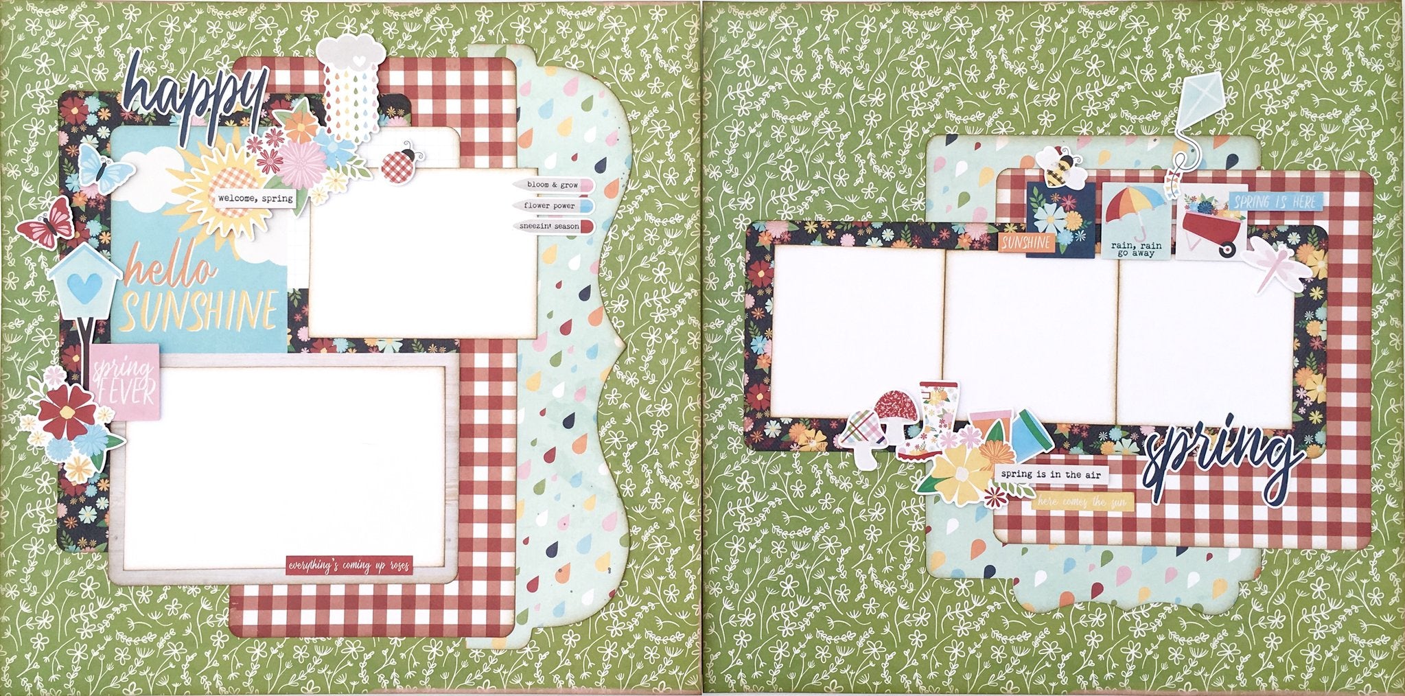 Simple Stories Springtime PUDDLE JUMPER 12x12 Scrapbook Paper Scrapbooksrus