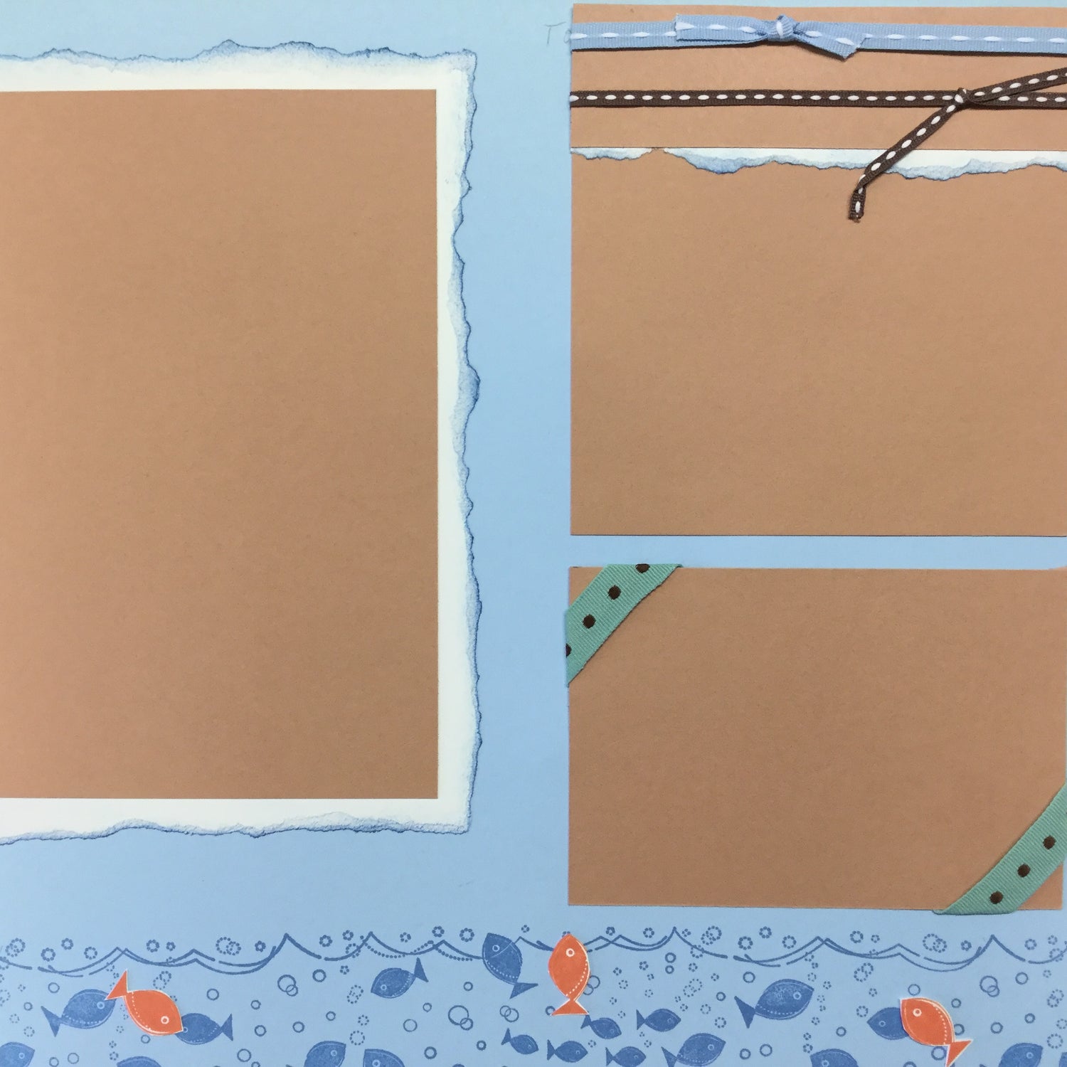 $5.00 Premade Pages SHORE IS FUN (2) 12"X12" Scrapbook Pages Scrapbooksrus