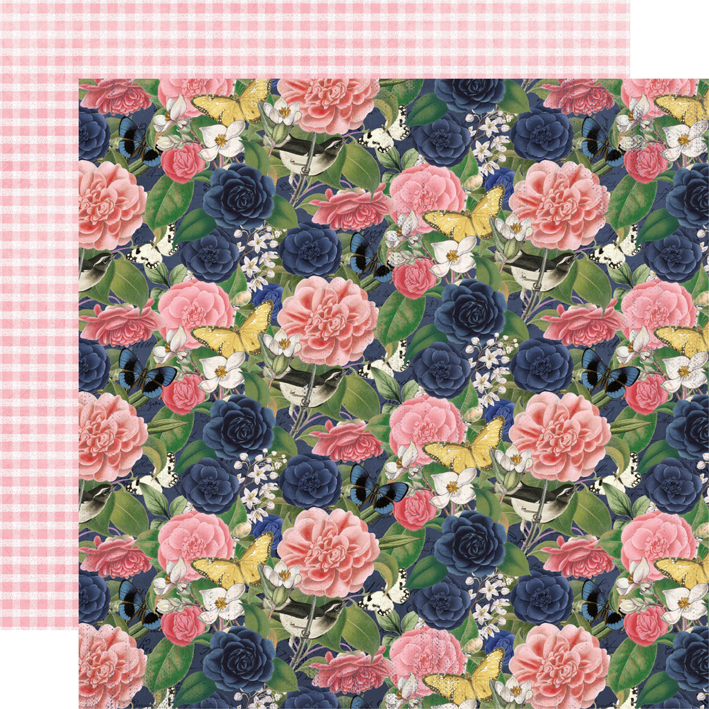 Simple Stories Simple Vintage INDIGO GARDEN Chipboard Stickers 30pc Scrapbooksrus
