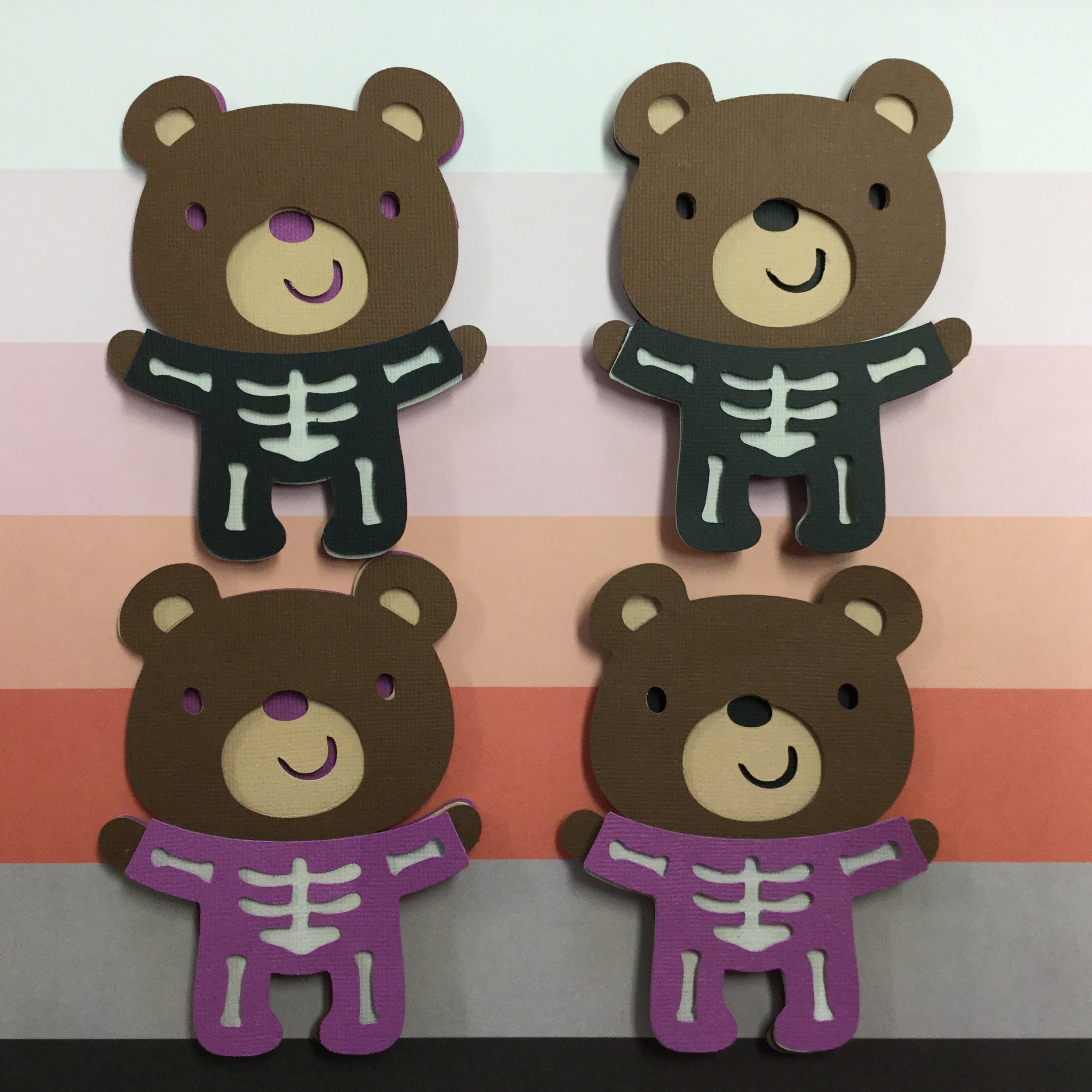 Teddy Bear SKELETON Die Cut Embellishment Scrapbooksrus